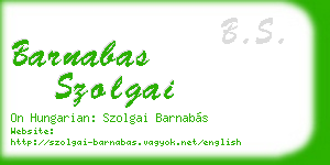 barnabas szolgai business card